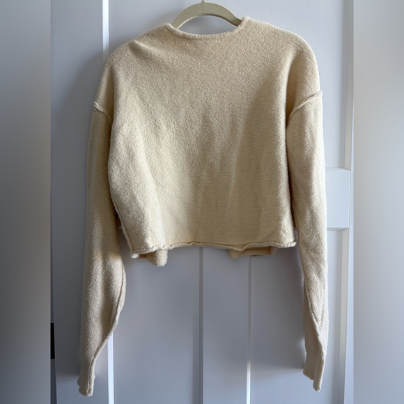 Free People Cream Button-Up Women's Sweater - Picture 6 of 6